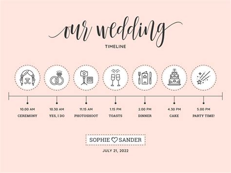 Wedding Timeline Vector Template 692254 Vector Art at Vecteezy