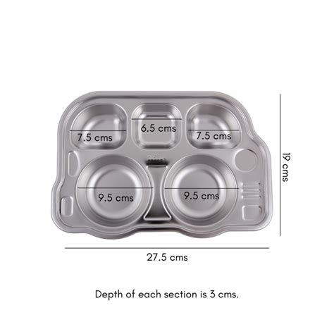Stainless Steel Bus Lunch Plate – Buy Now at My Baby Babbles