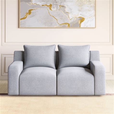 Buy Chrono Fabric 2-Seater Sofa - Grey from Home Centre at just INR 46660.0