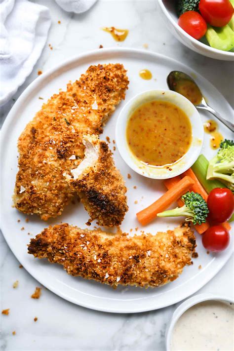Insanely Crispy Buttermilk Chicken Tenders - foodiecrush