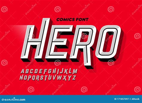 Comics Super Hero Style Font Stock Vector - Illustration of ...