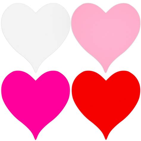 Amazon.com: 180 Pieces Heart Cutouts Paper Hearts Cut Outs Heart Shape Cards 6 Inches Valentine ...