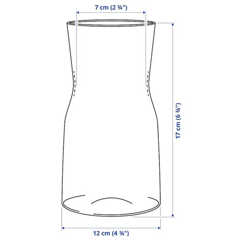 TIDVATTEN vase, clear glass, 17 cm (6 ¾") - IKEA