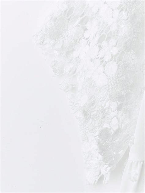 SHEIN LUNE Plus Size Women Jacquard Contrast Lace Short Sleeve Blouse ...