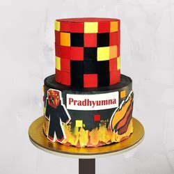 Minecraft Nether Theme Cake