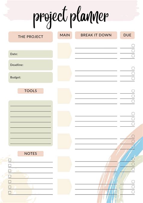 Image result for Project Planner Examples