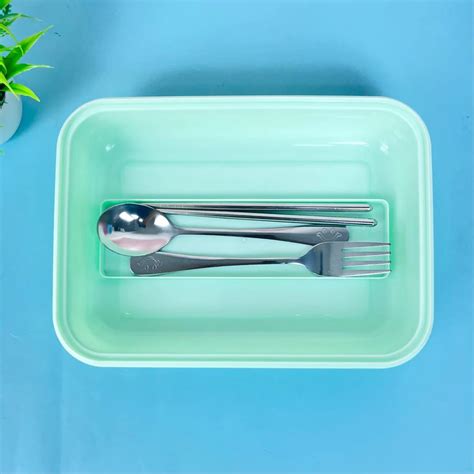 Stainless Steel 3-Compartment spill & leak proof 710 ml Lunch Boxes ...