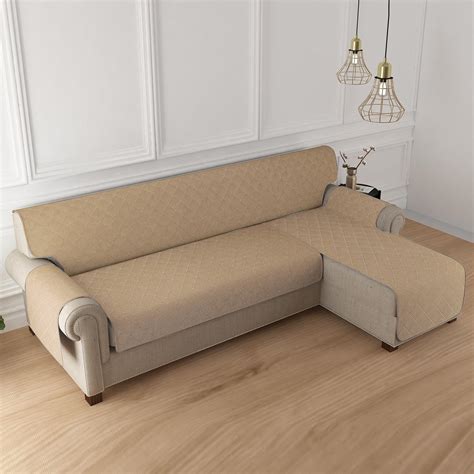 HOKIPO L Shape 5 Seater (3+2 Seater) Reversible Sofa Cover Mat for ...