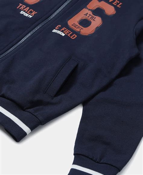 Buy Boy's Super Combed Cotton French Terry Graphic Printed Jacket ...