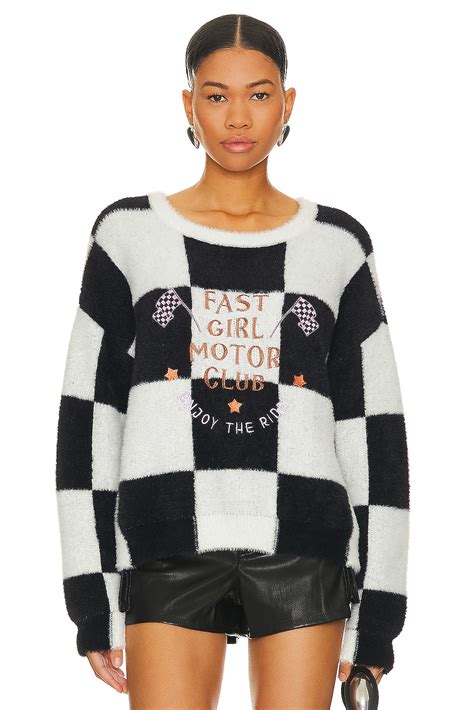 Understated Leather Starting Line Sweater in Black & White | REVOLVE