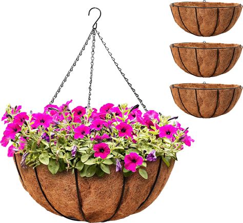 Amazon.com: Arcadia Garden Products Round Hanging Planter Basket with ...