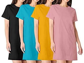 Buy Pooplu Women's Regular Fit Premium Plain Knee Length Cotton Round ...
