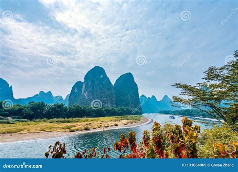 Yangshuo Landscape in Guilin, China, Day Scenery Stock Image - Image of ...