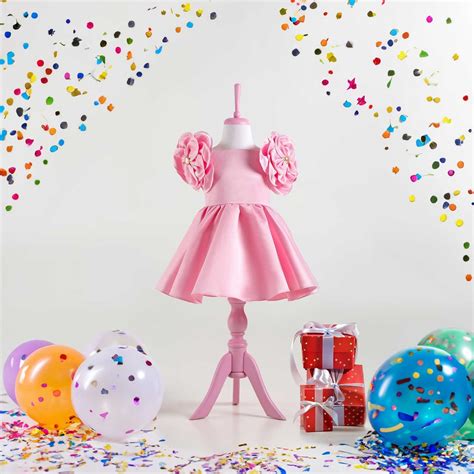 3D Pink Birthday Dress, Flower Theme Birthday Dress for Girl, Flower ...