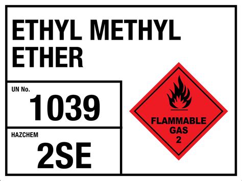 Ethyl Methyl Ether 1039 2SE Sign – New Signs
