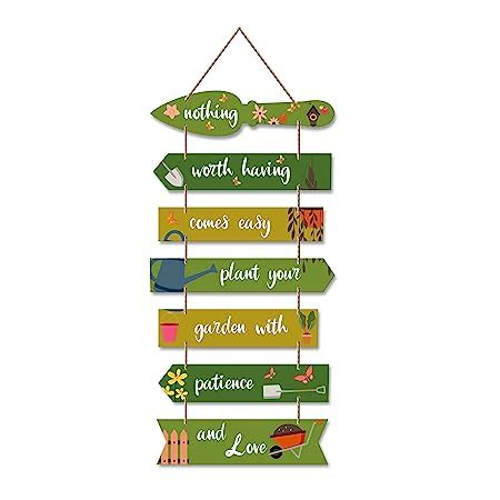 Artvibes Garden Quote Wooden Wall Hanging for Home Decor | Decorative ...
