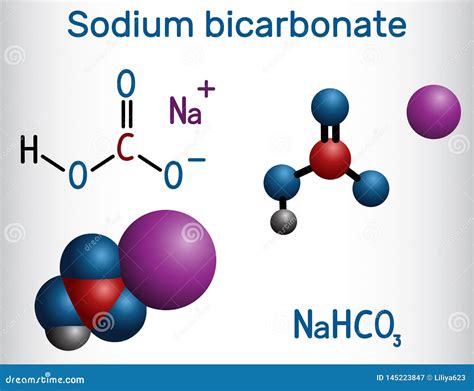 Sodium Bicarbonate Or Baking Soda , Chemical Structure. Skeletal ...