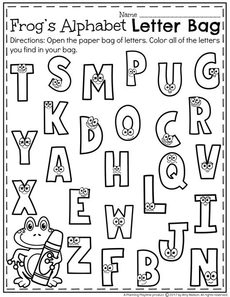 Letter Recognition Worksheets - Planning Playtime - Worksheets Library