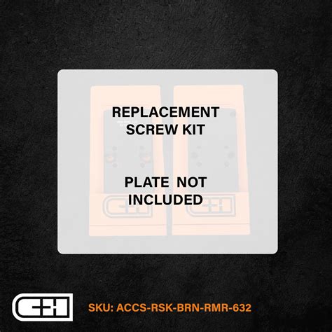 Replacement Screw Kit-BRN-RMR-632 - C&H Precision