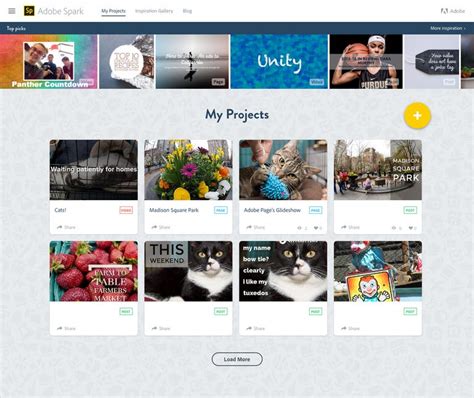 Adobe Spark Examples 的图像结果