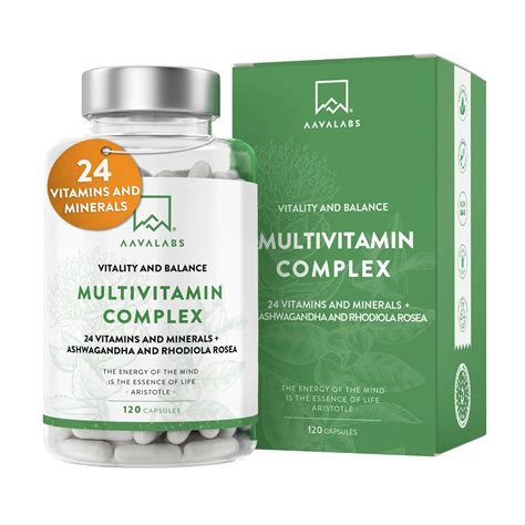 Multivitamin Complex With 24 Vitamins And Minerals Ashwagandha And ...