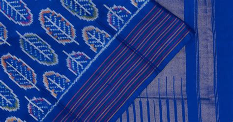 Pochampally Silk Ikat Royal Blue Saree | Kankatala