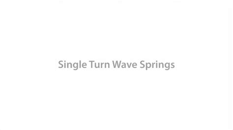 Single Turn Wave Springs - Narrow Section Single Turn Wave Springs ...
