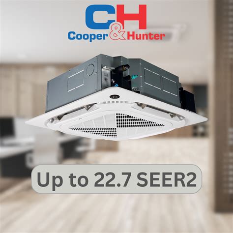 Cooper&Hunter Multi-Zone R454B, 12,000 BTU 230V Indoor Four-Way Ceiling ...