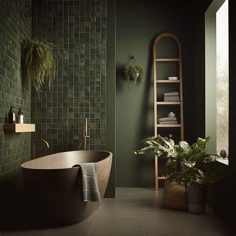 Green Tile Bathrooms