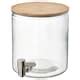 IKEA 365+ jar with tap, bamboo/clear glass, 4 l (4 qt) - IKEA