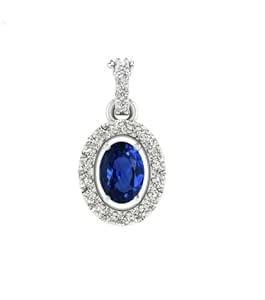 Buy The Millennium Gallery Elegant Blue Sapphire Stone Pendant Original ...