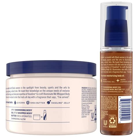 Buy Vaseline Illuminate Me Body Butter & Oil - Shimmering Body Bronzer ...
