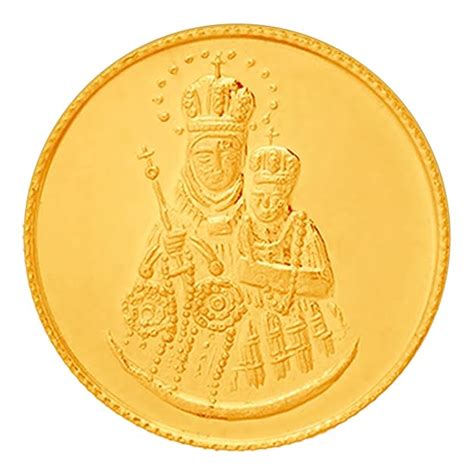 BHIMA Jewellery 1gram 22kt Lord Mother Mary Gold Coin : Amazon.in ...