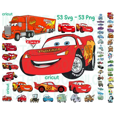 Cars Svg Lightning Mcqueen Svg Cars Svg Files for Cricut - Etsy