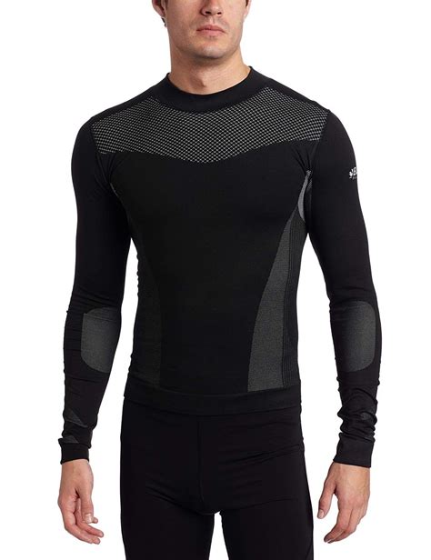 Men's Base-Layer Technical Long Sleeve Top - Charcoal - C2114UP6DZT ...
