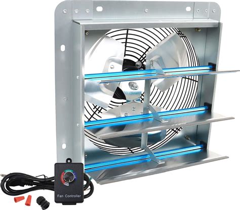 HOSTIC 12 Inch Shutter Exhaust Fan, Exhaust Fan Wall Mounted with Speed ...