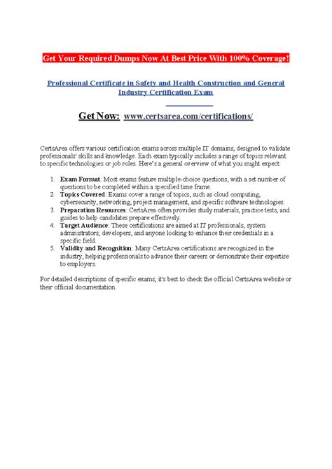Professional Certificate in Safety and Health Exam Overview & Resources ...