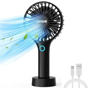 UN1QUE Mini Handheld Fan, Brushless Motor Portable Hand Fan with ...