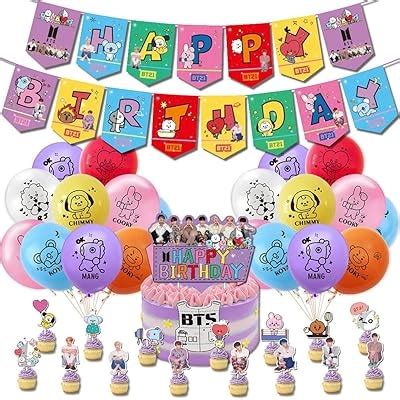 HONGFENG BTS Birthday Party Supplies,BTS Happy Birthday India | Ubuy
