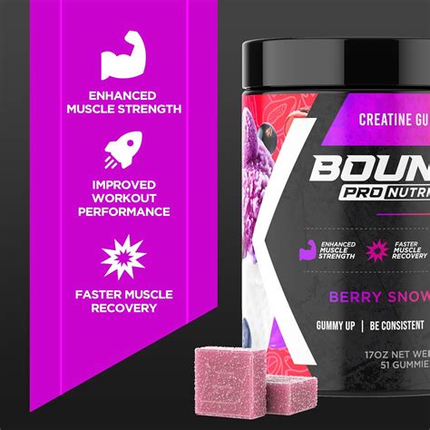 BouncePro Bounce Pro Creatine Monohydrate Gummies for Men & India | Ubuy