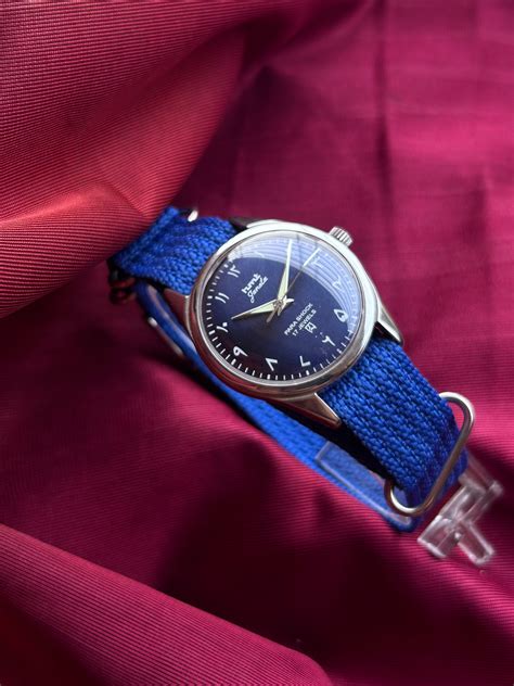 HMT Blue Sunburst Arabic Janata Handwinding Mod – India Mods Watch