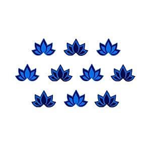 Comet Busters Beautiful Handcrafted Blue Floral Lotus Bindis (BIN1953 ...