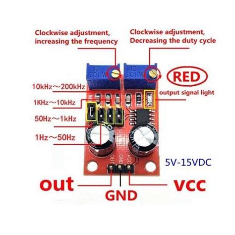 NE555 Adjustable Square Wave Signal Generator 1Hz - 200kHz Motorobit ...
