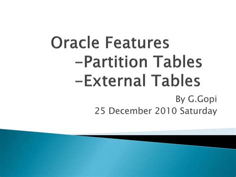 Image result for Oracle Partition Table