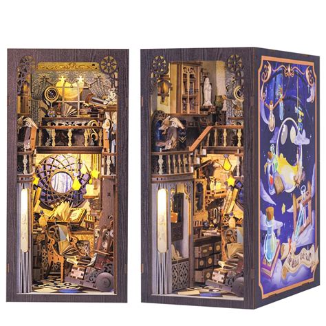 Buy CUTEBEEDIY Book Nook Kit with Dust Cover, DIY Dollhouse Booknook ...