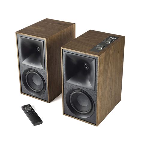 Klipsch The Fives Powered Bookshelf Speakers – Walnut Finish with HDMI ...