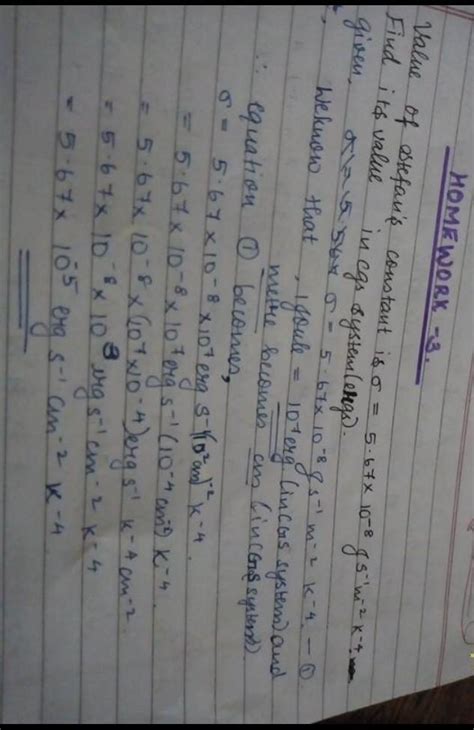 In SI unit the value of Stefan's constant = 5.67* 10^8 j/sec/m^2/k^4 ...