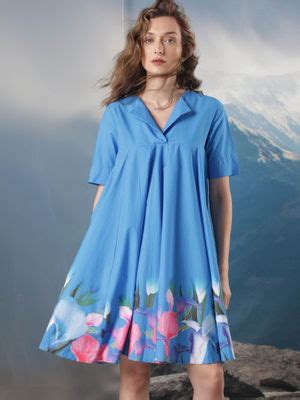 Buy RAREISM Xender Primary Blue Print Dress Online