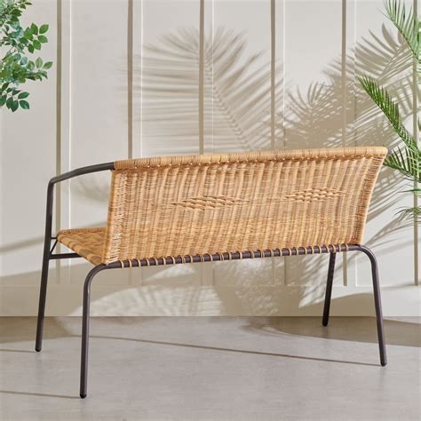 Buy Fullerton Polyrattan 2-Seater Love Seat Chair - Brown from Home ...