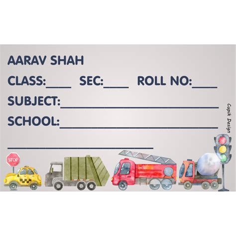 Personalised School Book Labels | Traffic – mumma.com